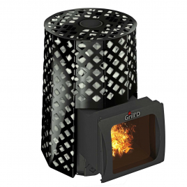Дровяная банная печь GrillD Violet Romb Short Window Max