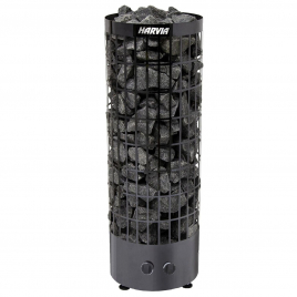 Электрическая печь Harvia Cilindro PC90 Black Steel, встроенный пульт в комплекте