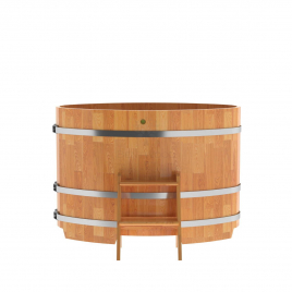 Купель овальная, сращенные ламели из лиственницы, 0,80х1,42