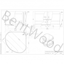 Купель угловая, сращенные ламели из лиственницы, 1.37x1.37 H1