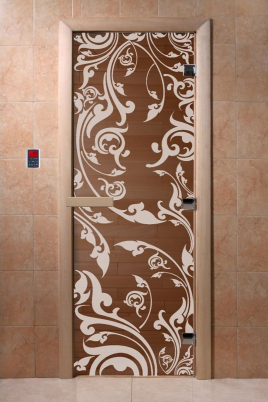 Стеклянная дверь DoorWood Венеция бронза, коробка ольха