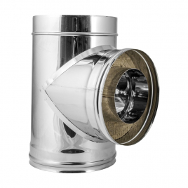 Тройник дымохода Феникс 90&deg;, ⌀200, AISI 430 1 мм, утеплитель 50 мм